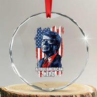 39th President Jimmy Carter Crystal Glass Ornament True American Hero US Flag Presidents' Day TS02