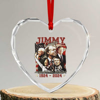 39th President Jimmy Carter Heart Crystal Glass Ornament A Legacy Of Peace And Humanity USA Legacy - Wonder Print Shop