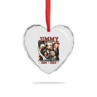 39th President Jimmy Carter Heart Crystal Glass Ornament A Legacy Of Peace And Humanity USA Legacy - Wonder Print Shop