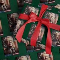 39th President Jimmy Carter Wrapping Paper Roll America's Grandpa Presidents' Day USA Flag Vintage - Wonder Print Shop
