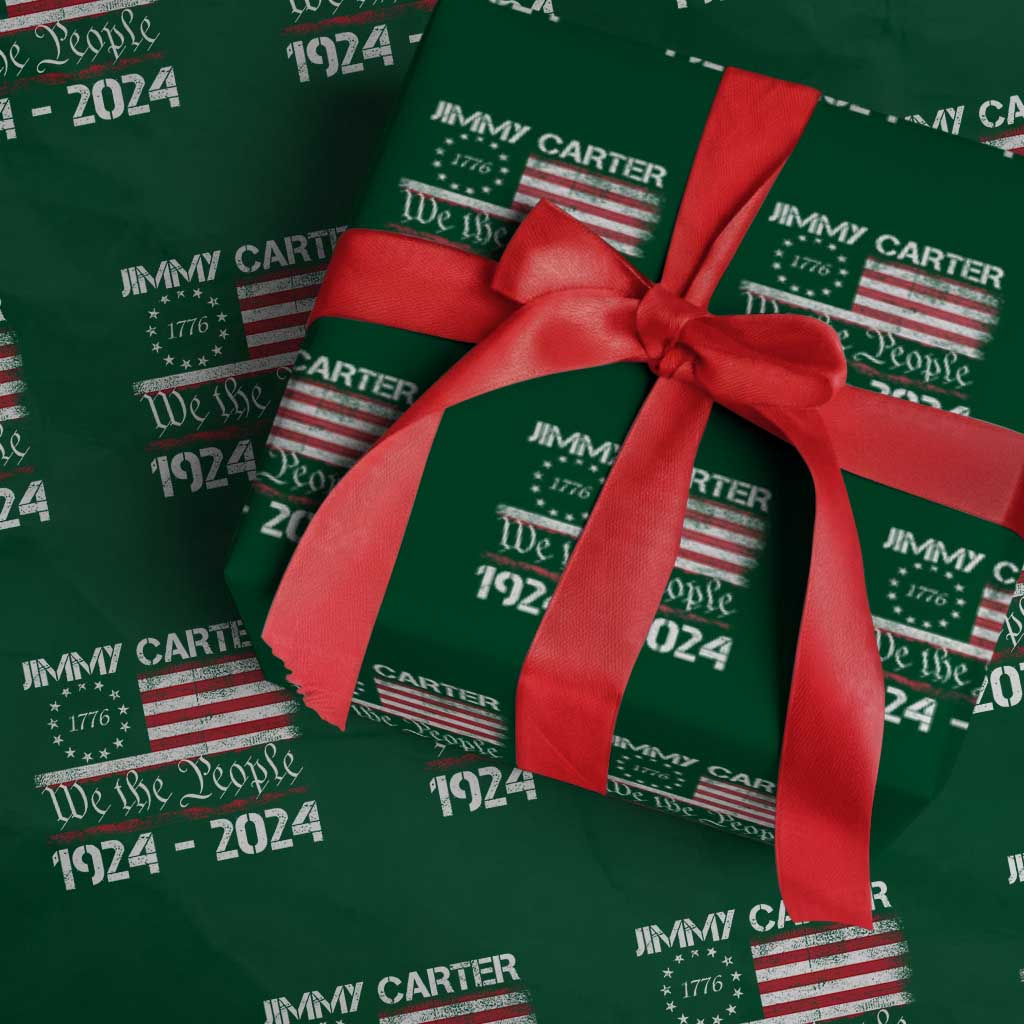 39th President Jimmy Carter Wrapping Paper Roll USA Legacy We The People Betsy Ross Flag - Wonder Print Shop