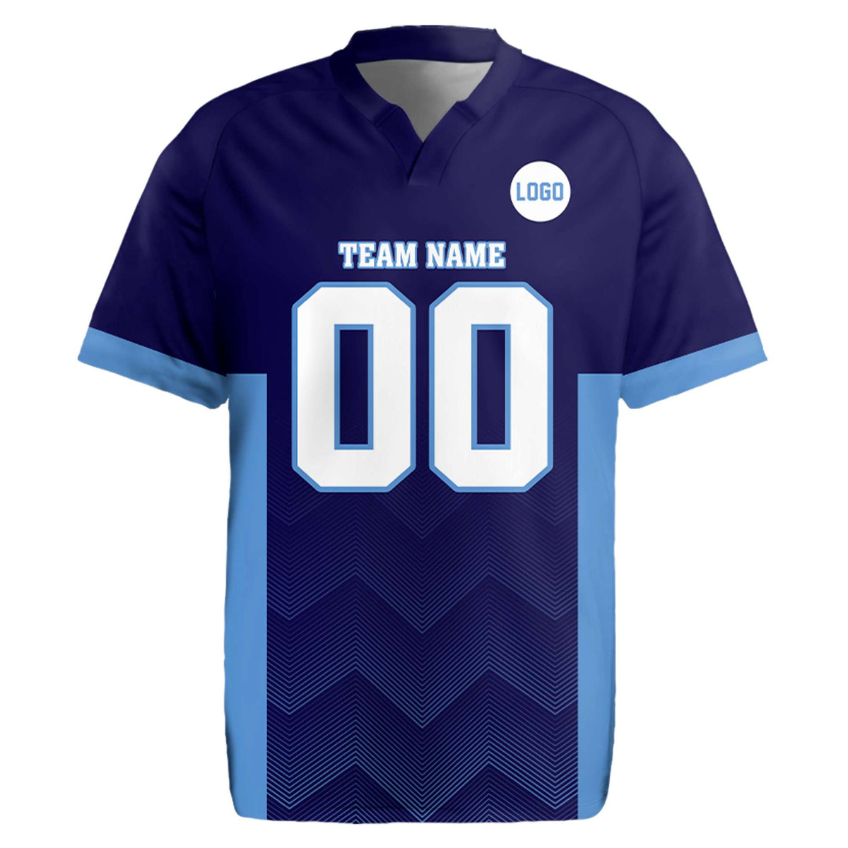 Custom Navy Blue Rugby Jersey Sporty Style - Wonder Print Shop