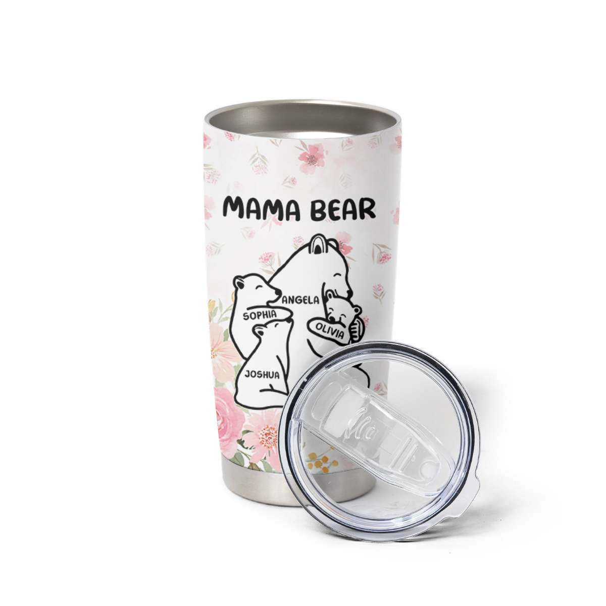 Custom Mother's Day Tumbler Cup Mama Bear With Cubs | Wonder Print Shop