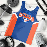 Custom 2025 Basketball Champions Men’s Tank Top – Royal Blue & Orange CTM05