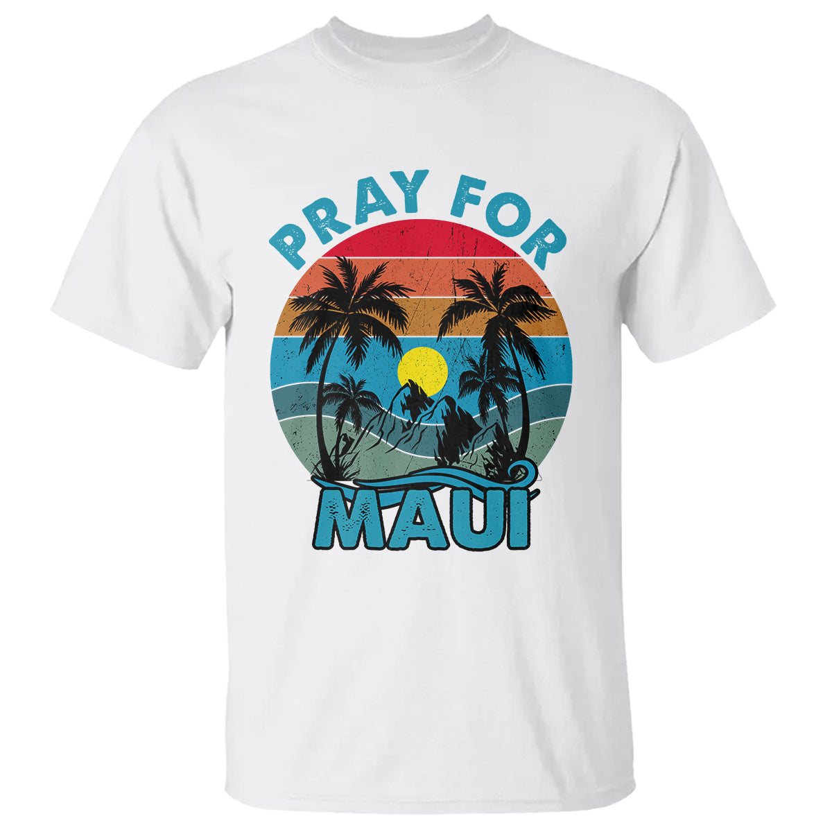Pray For Maui Maui Strong Hawaii Strong Retro T Shirt - Wonder Print Shop
