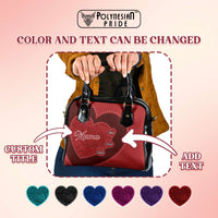 Custom Mother’s Day Shoulder Handbag – Hearts & Kids’ Names Mama Gift Purse CTM05
