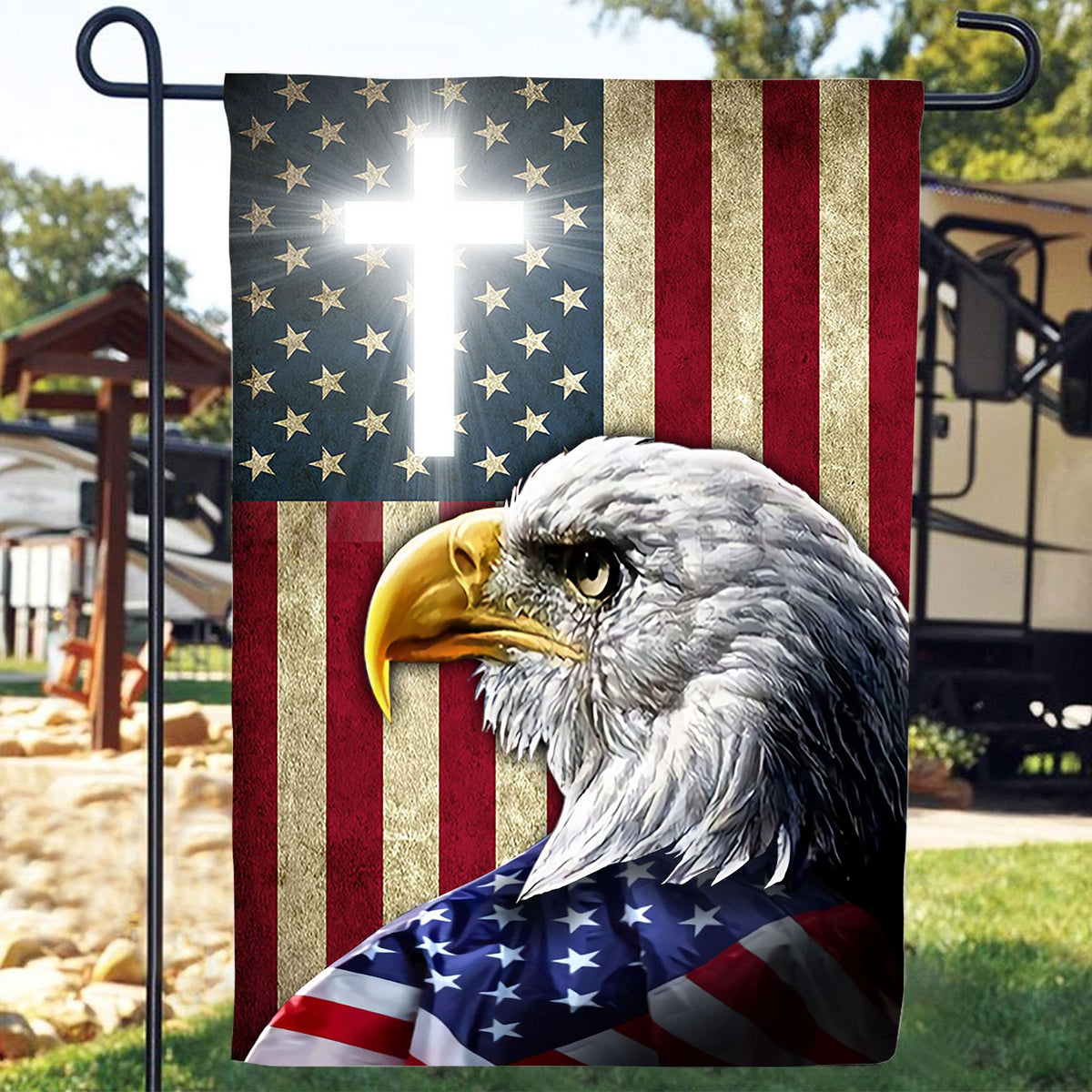 Premium American Eagle Patriotism Flag 3D Printed - Wonder Print Shop