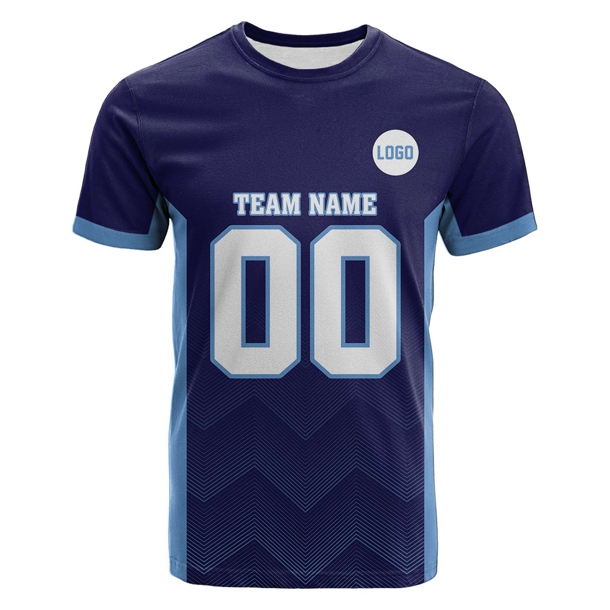 Custom Navy Blue T Shirt Sporty Style - Wonder Print Shop