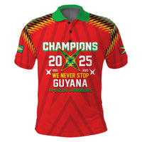 Custom 2025 Champions Guyana Amazon Warriors Cricket Polo Shirt We Never Stop CTM05