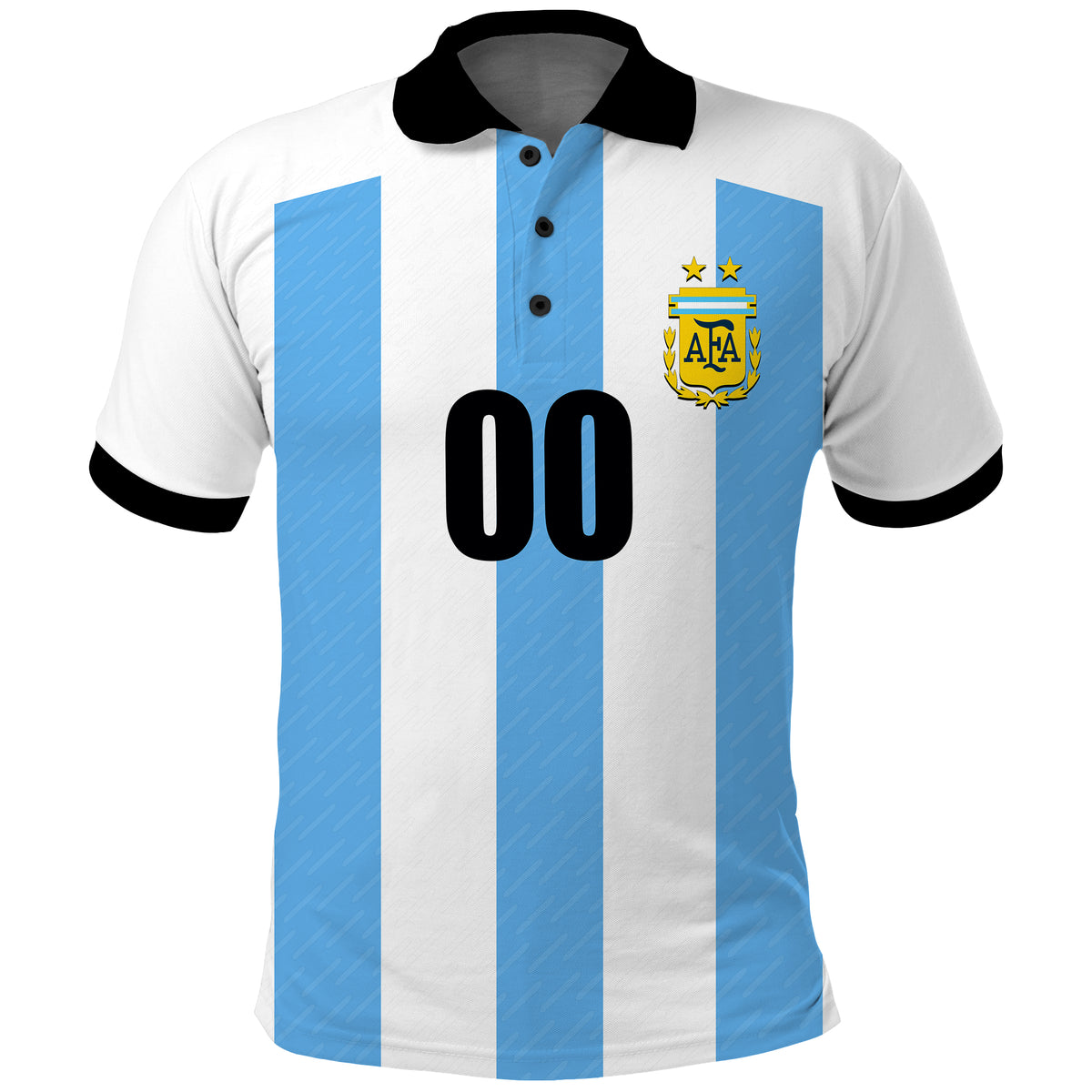 (Custom And Number) Argentina Home Polo Shirt Mens World Cup Soccer Jersey LT6 - Wonder Print Shop