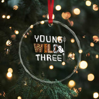3rd Birthday Crystal Glass Ornament Young Wild And Three Safari Zoo Party