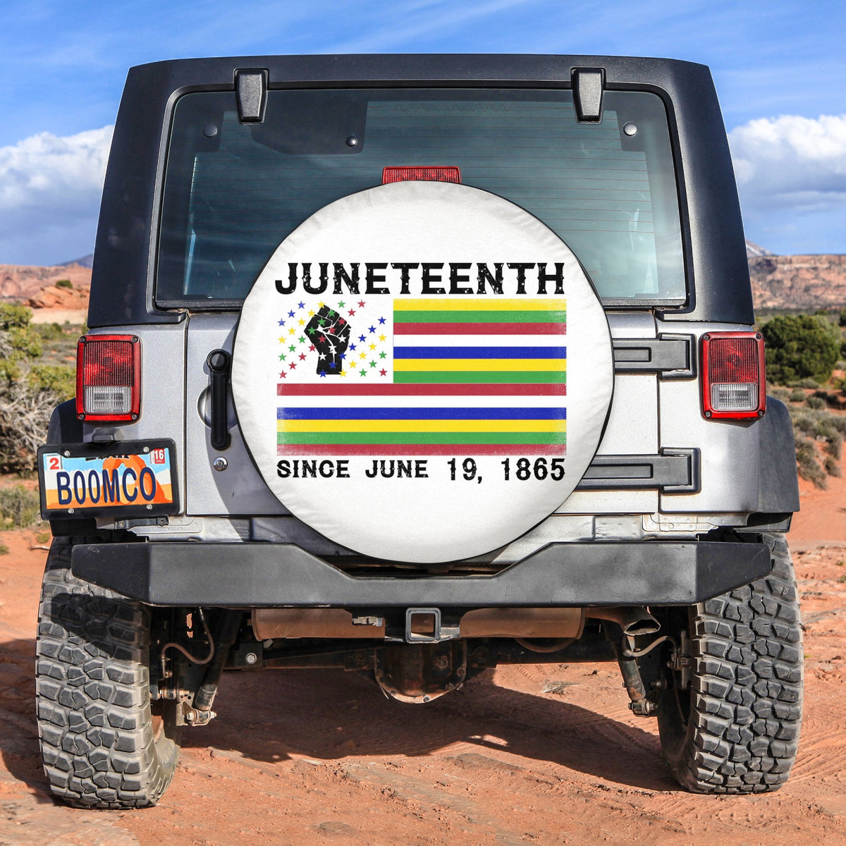 African Tire Covers - Juneteenth Spare Tire Cover Since June 19, 1865 American Flag NO.4 LT8 - Wonder Print Shop