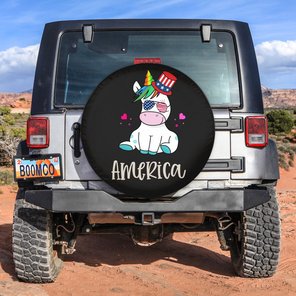 4th Of July Tire Covers - US Independence Day America Unicorn Spare Tire Cover NO.56 LT8 - Wonder Print Shop