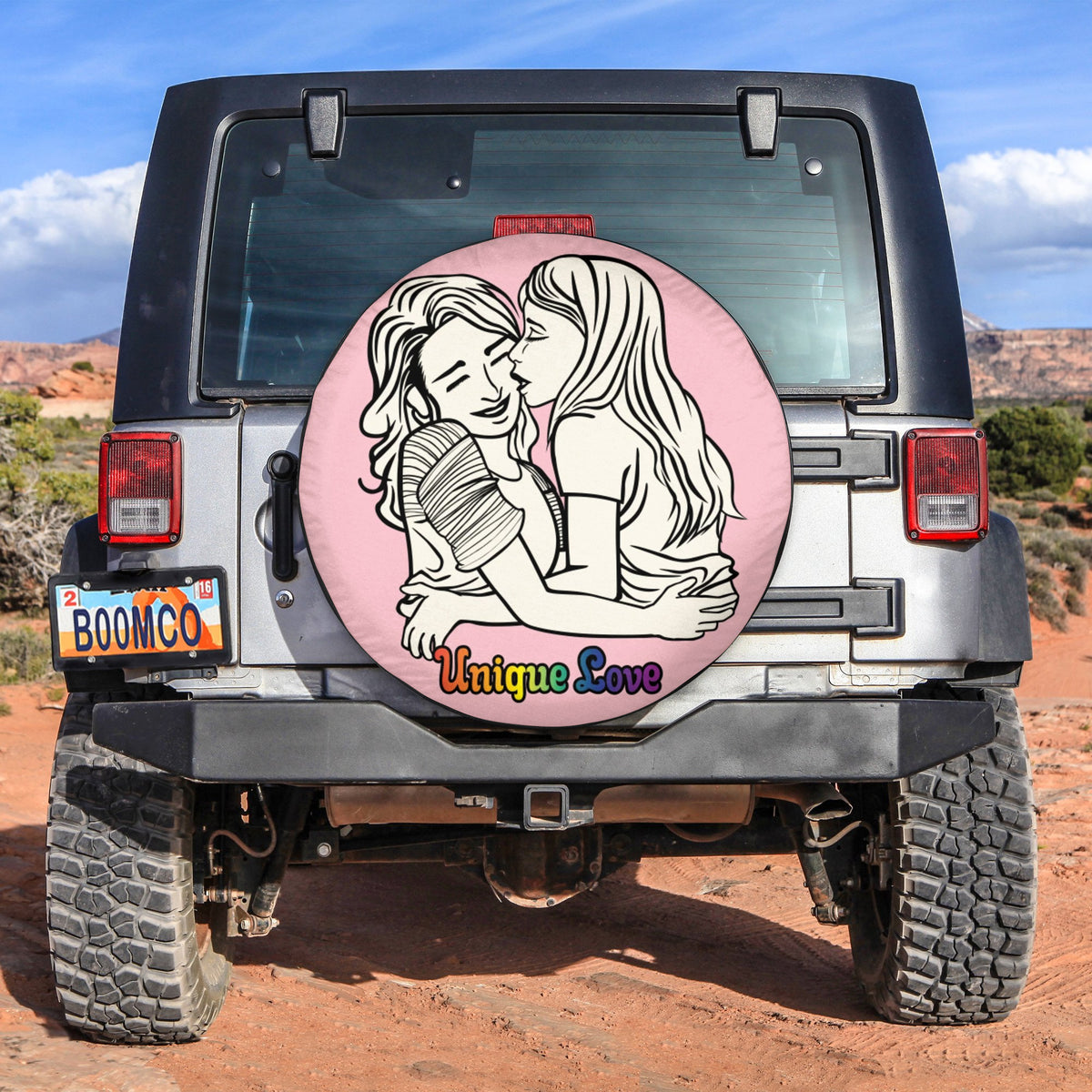 LGBT Tire Covers - Lesbian Unique Love Spare Tire Cover NO.338 LT8 - Wonder Print Shop