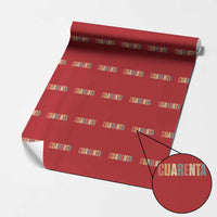 40th Birthday Cuarenta Wrapping Paper Roll Spanish Mexican 40 Years Old Bday