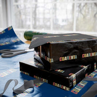 40th Birthday Cuarenta Wrapping Paper Roll Spanish Mexican 40 Years Old Bday