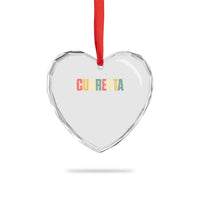 40th Birthday Cuarenta Heart Crystal Glass Ornament Spanish Mexican 40 Years Old Bday