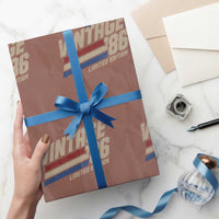 40th Birthday Wrapping Paper Roll Vintage 1986 40 Years Old Birthday USA Stripes