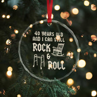 40th Birthday Gift For Men Crystal Glass Ornament Funny Man Saying Gag Gift 40 Years Old Birthday