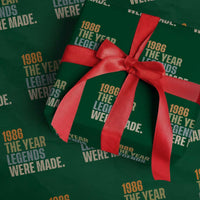 40th Birthday Gift For Men Wrapping Paper Roll Vintage 1986 40 Years Old Birthday