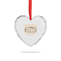 40th Birthday Gift For Men Heart Crystal Glass Ornament Retro Camo 1986 Weird Being The Same Age As Old People