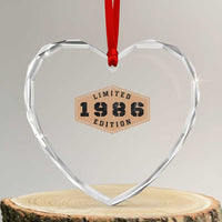40th Birthday Heart Crystal Glass Ornament 1986 Limited Edition Gifts For Turning 40