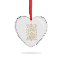 40th Birthday Heart Crystal Glass Ornament Vintage 40yr 1986 40 Year Old Gift Weird Being the Same Age as Old People