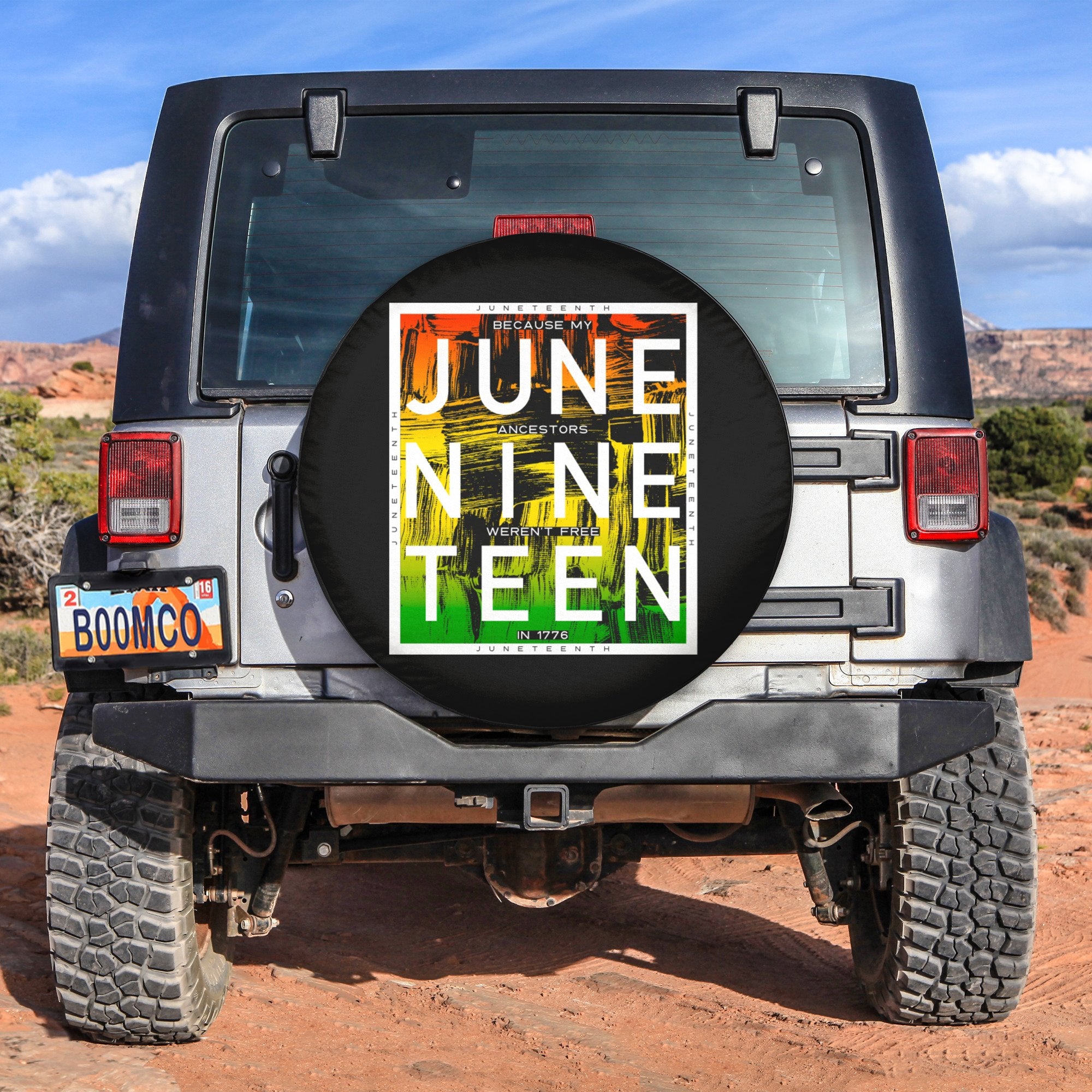 African Tire Covers - Juneteenth Spare Tire Cover June Nine Teen Because My Ancestors Weren't Free In 1776 NO.41 LT8 - Wonder Print Shop