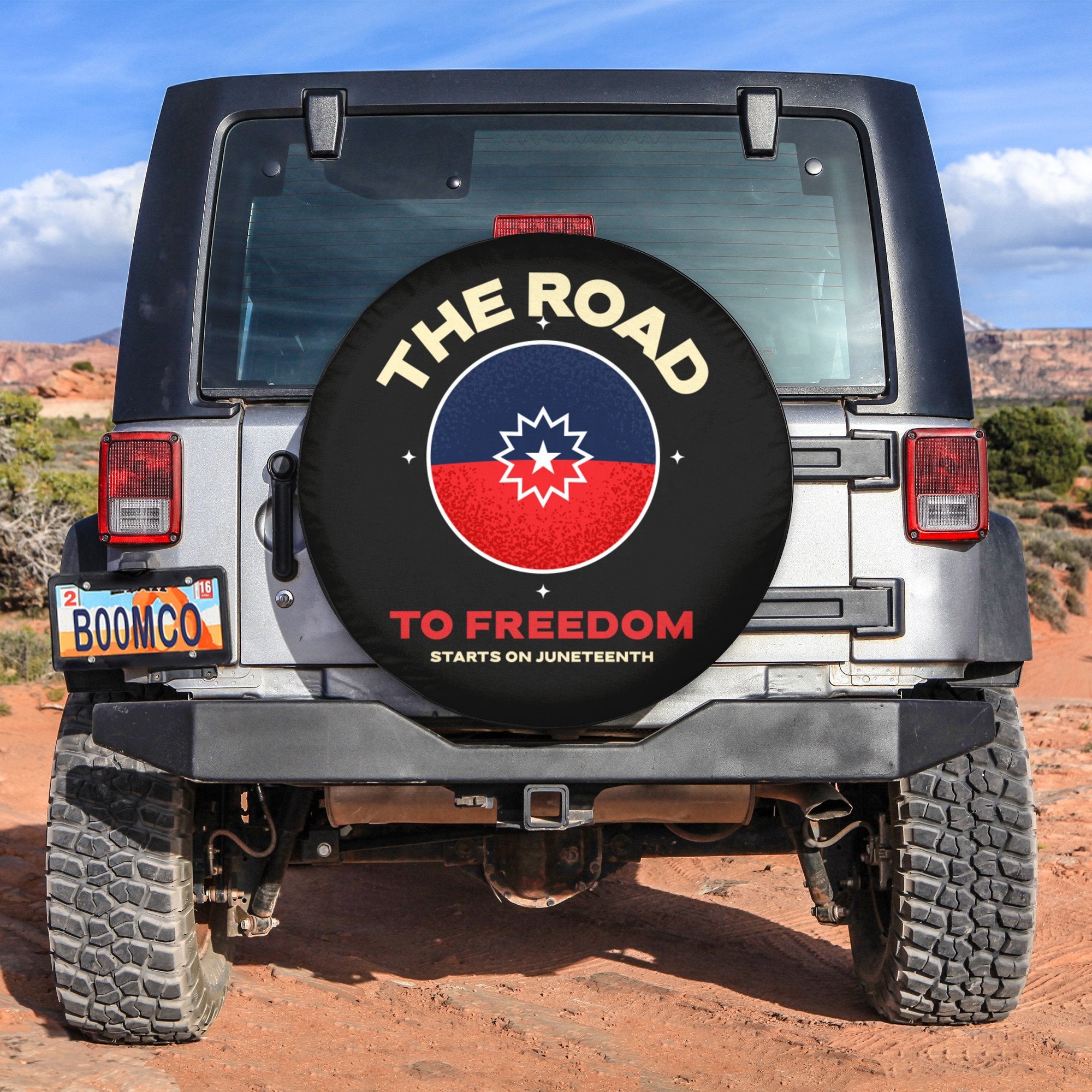 African Tire Covers - Juneteenth Spare Tire Cover The Road Tp Freedom Starts On Juneteenth NO.42 LT8 - Wonder Print Shop