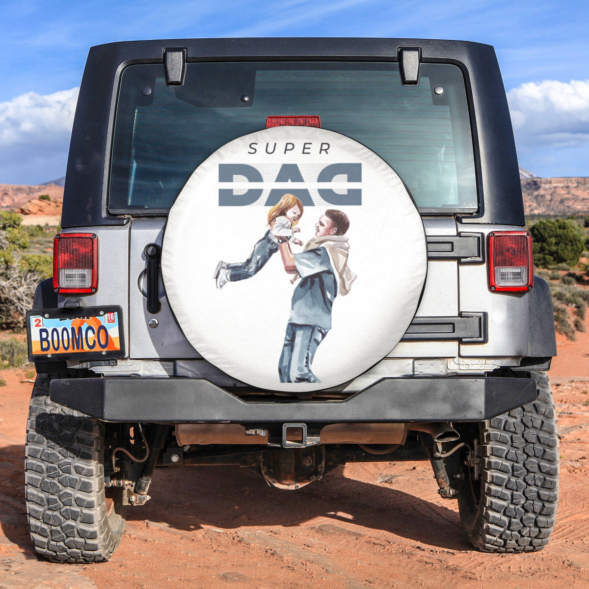 Father's Day Tire Covers - Dad And Daughter Super Dad Spare Tire Cover NO.42 LT8 - Wonder Print Shop