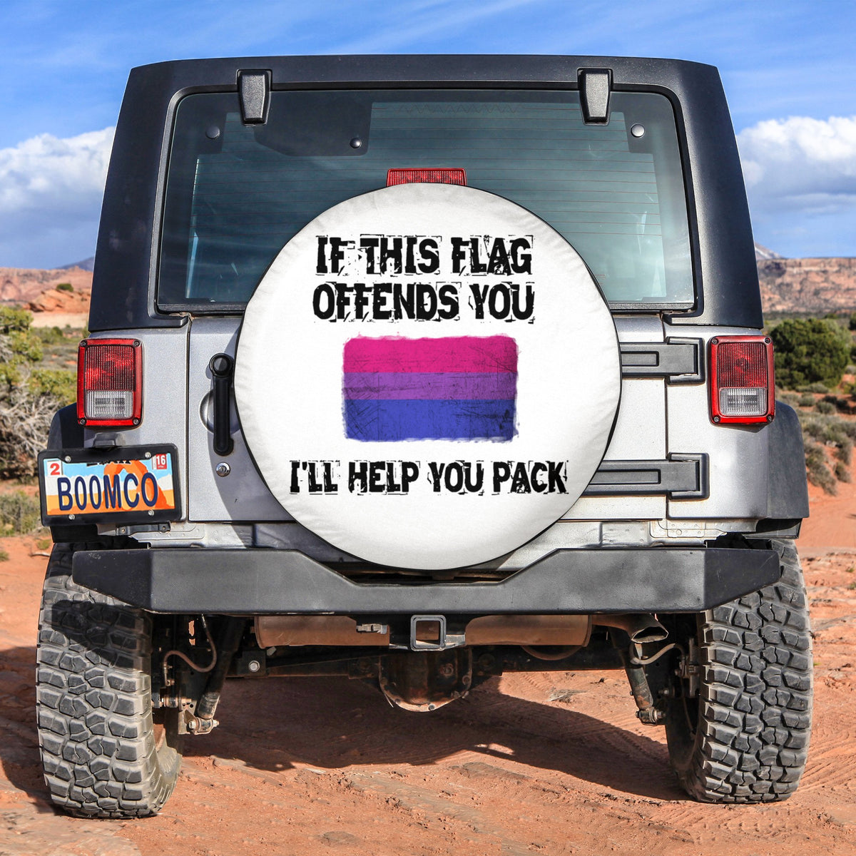LGBT Tire Covers - If This Flag Offends You I'll Help You Pack Spare Tire Cover NO.356 LT8 - Wonder Print Shop