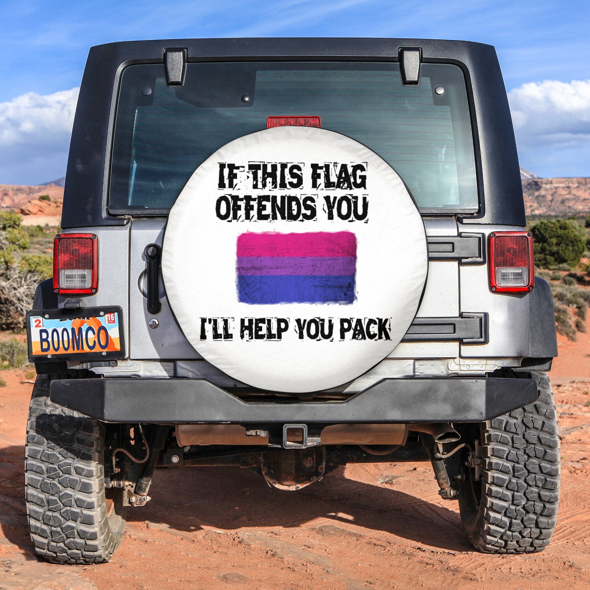 LGBT Tire Covers - If This Flag Offends You I'll Help You Pack Spare Tire Cover NO.356 LT8 - Wonder Print Shop