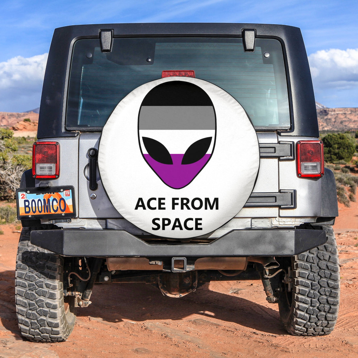 LGBT Tire Covers - ACE From Space Alien Spare Tire Cover NO.360 LT8 - Wonder Print Shop