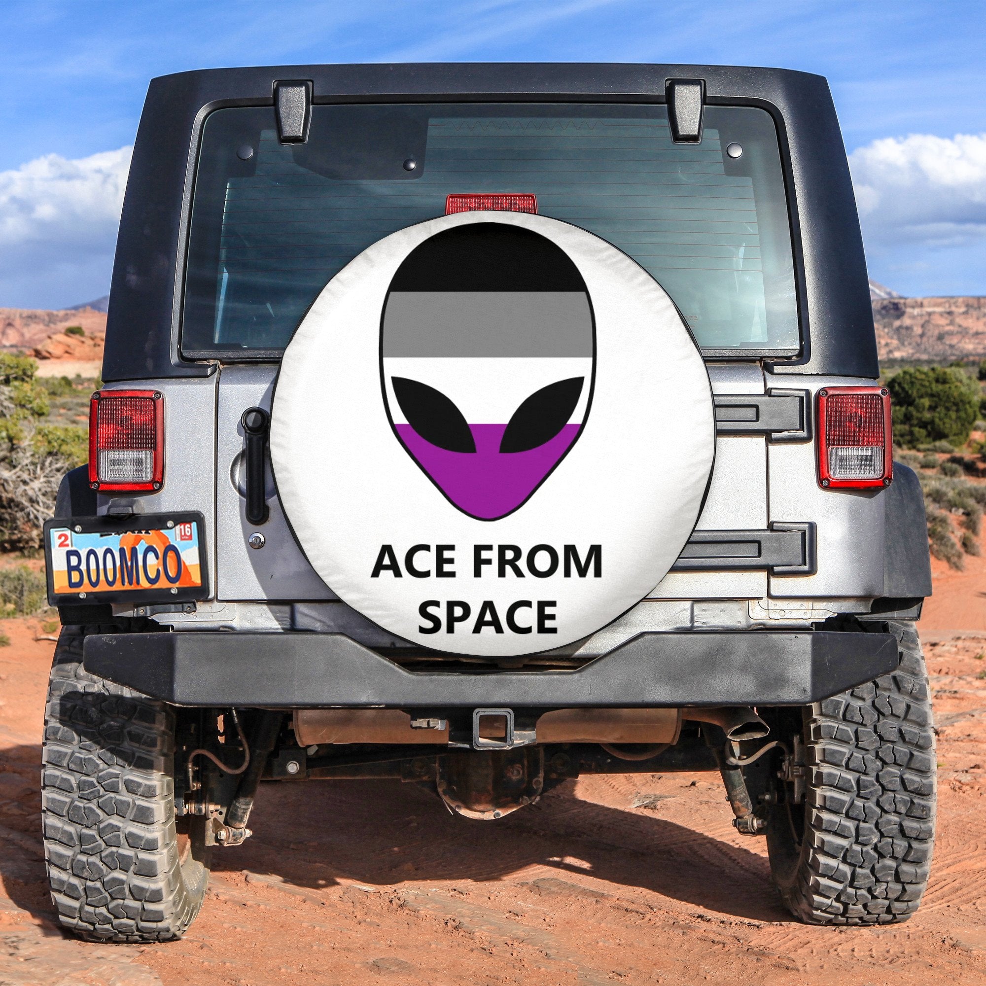 LGBT Tire Covers - ACE From Space Alien Spare Tire Cover NO.360 LT8 - Wonder Print Shop