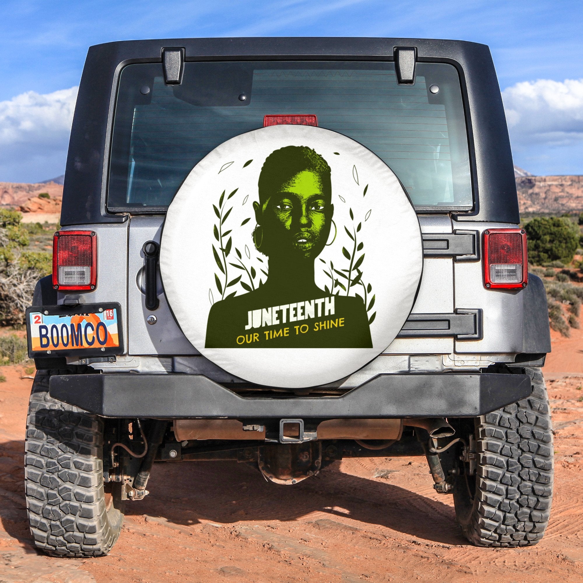 African Tire Covers - Juneteenth Spare Tire Cover Our Time To Shine Black Woman NO.43 LT8 - Wonder Print Shop