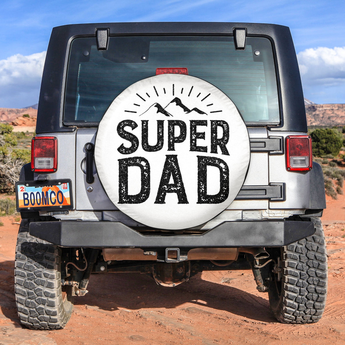 Father's Day Tire Covers - Mountain Style Super Dad Spare Tire Cover NO.43 LT8 - Wonder Print Shop