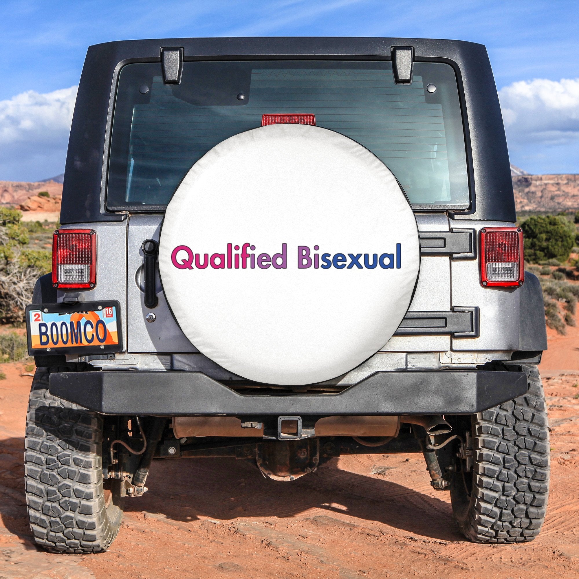 LGBT Tire Covers - Qualified Bisexual Spare Tire Cover NO.366 LT8 - Wonder Print Shop