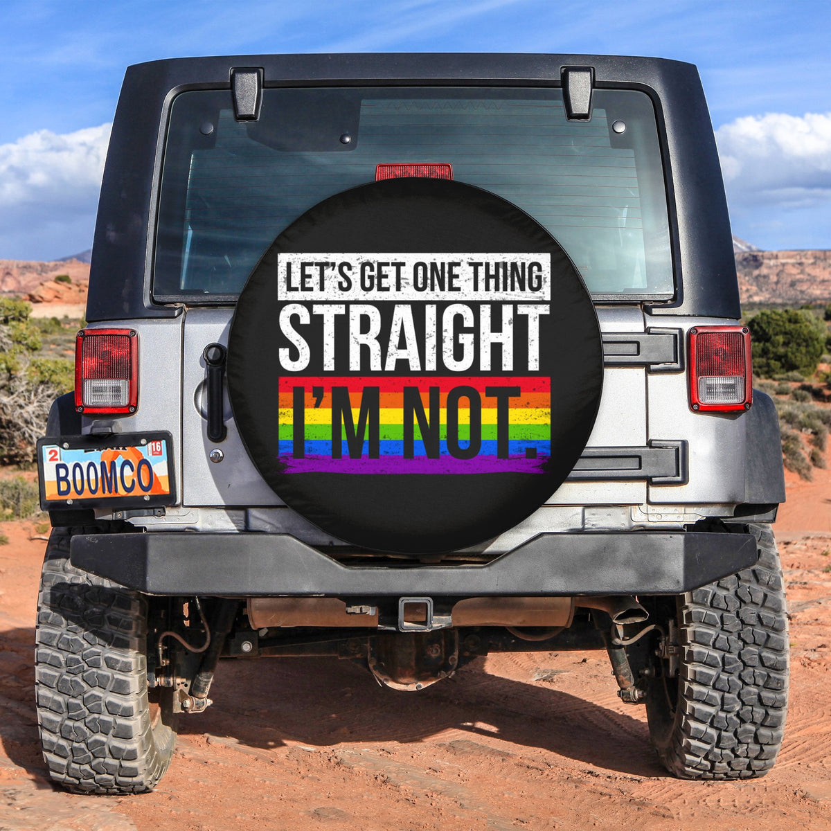 LGBT Tire Covers - Let's Get One Thing Straight I'm Not Spare Tire Cover NO.368 LT8 - Wonder Print Shop