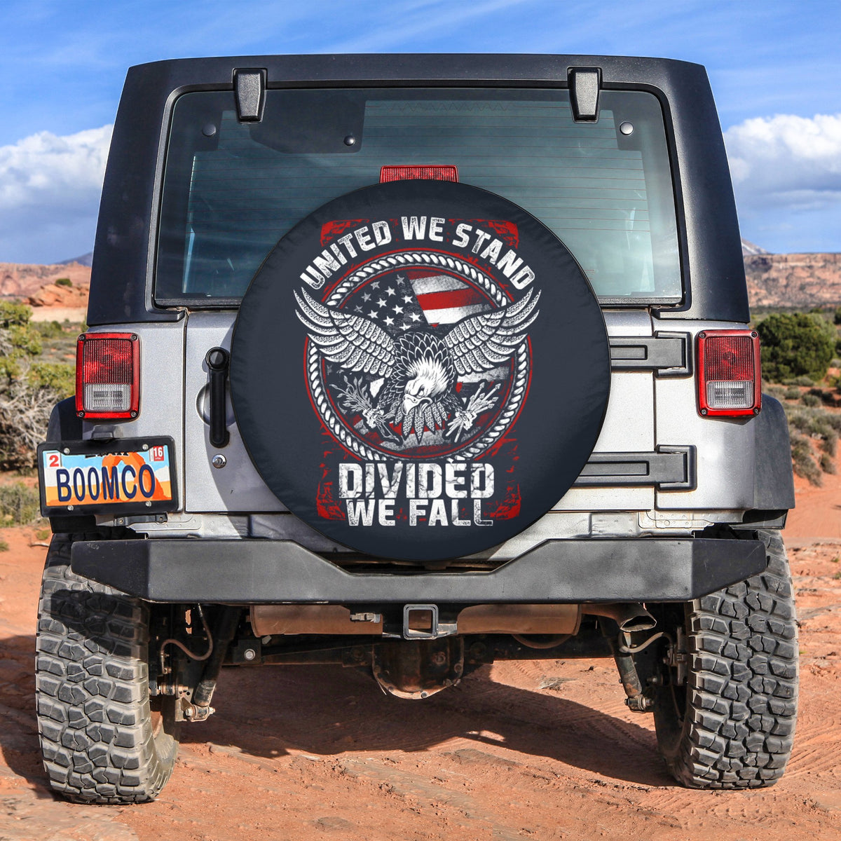 4th Of July Tire Covers - US Independence Day United We Stand Divided We Fall Spare Tire Cover NO.45 LT8 - Wonder Print Shop
