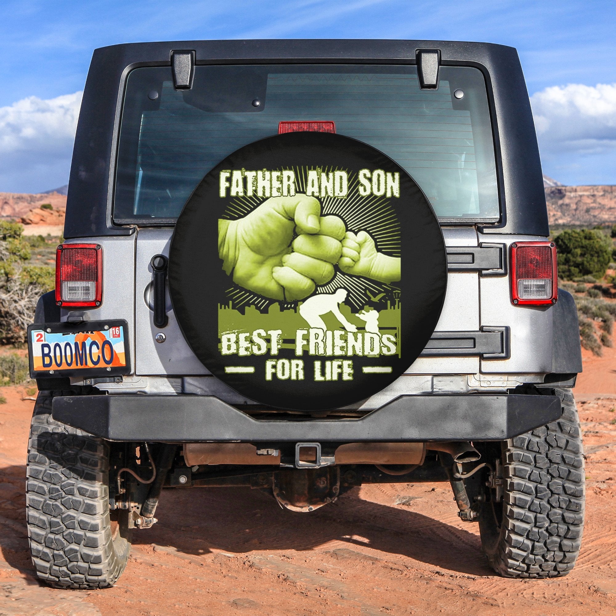 Father's Day Tire Covers - Father And Son Best Friends For Life Spare Tire Cover NO.324 LT8 - Wonder Print Shop