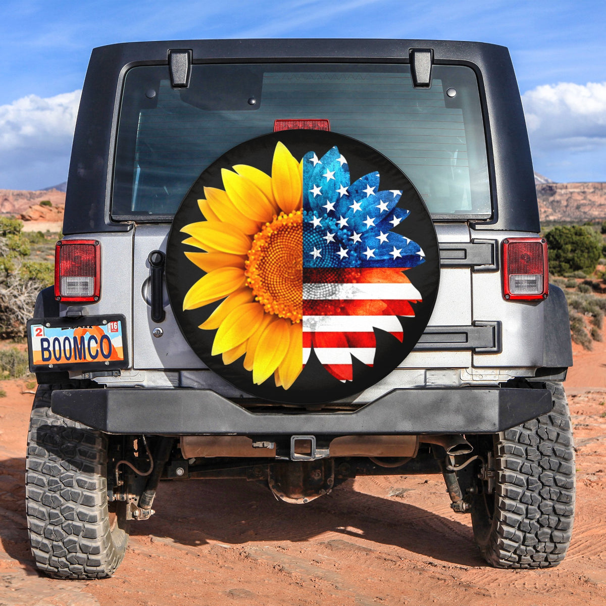 4th Of July Tire Covers - US Independence Day Patrioctic Sunflower American Flag Spare Tire Cover NO.46 LT8 - Wonder Print Shop