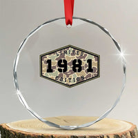 45th Birthday Hunting Crystal Glass Ornament 1981 Limited Edition Vintage Camouflage Gifts For Turning 45