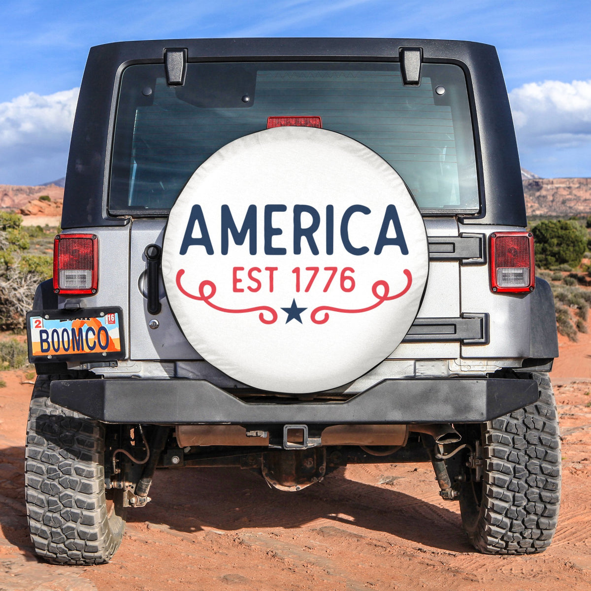 4th Of July Tire Covers - US Independence Day America EST 1776 Spare Tire Cover NO.98 LT8 - Wonder Print Shop