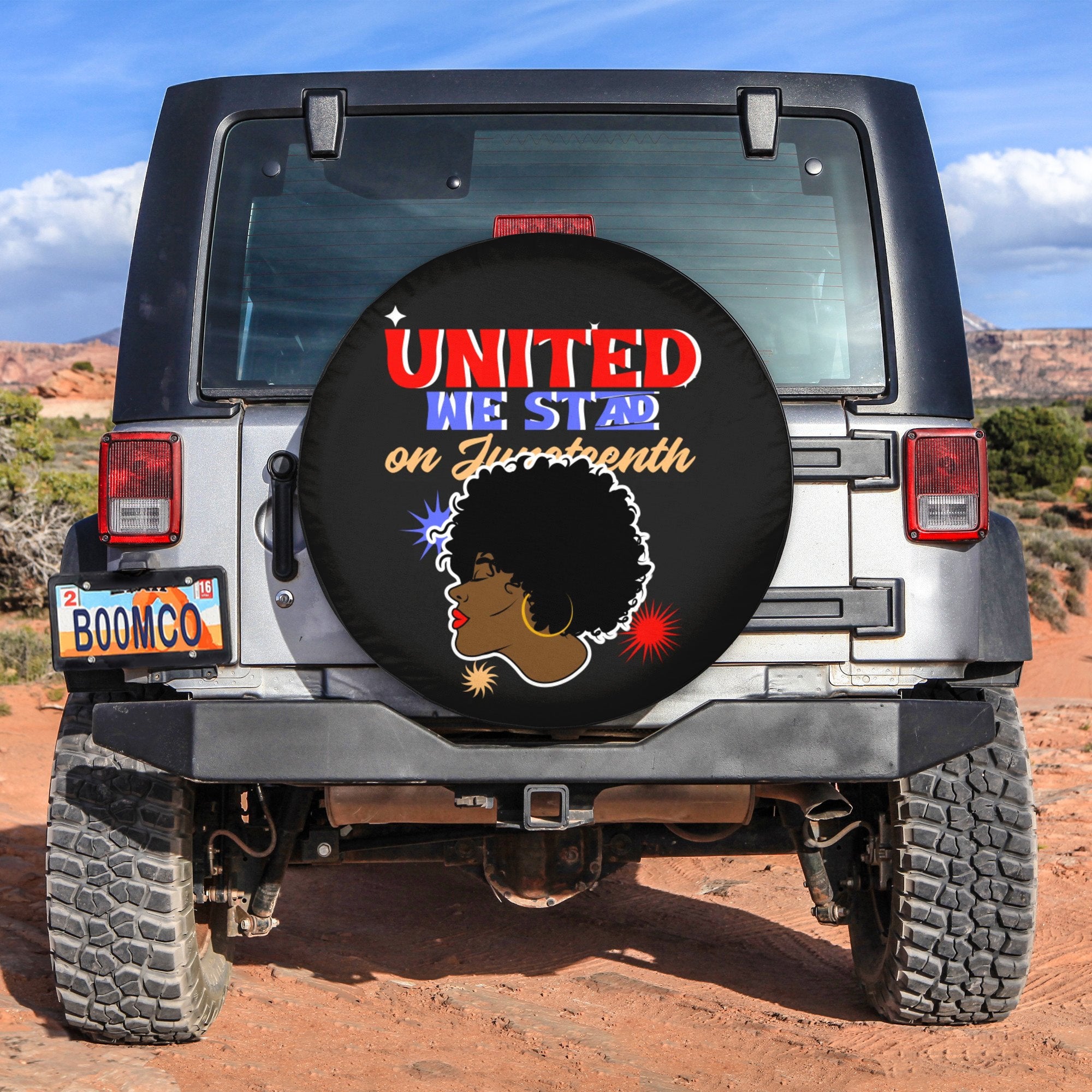 African Tire Covers - Juneteenth Spare Tire Cover United We Stand On Juneteenth NO.47 LT8 - Wonder Print Shop