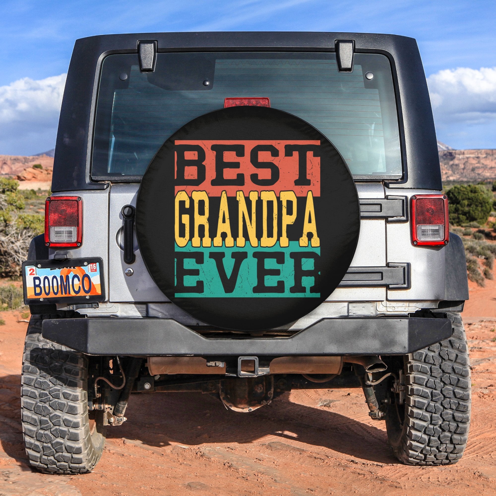 Father's Day Tire Covers - Best Grandpa Ever Spare Tire Cover NO.48 LT8 - Wonder Print Shop