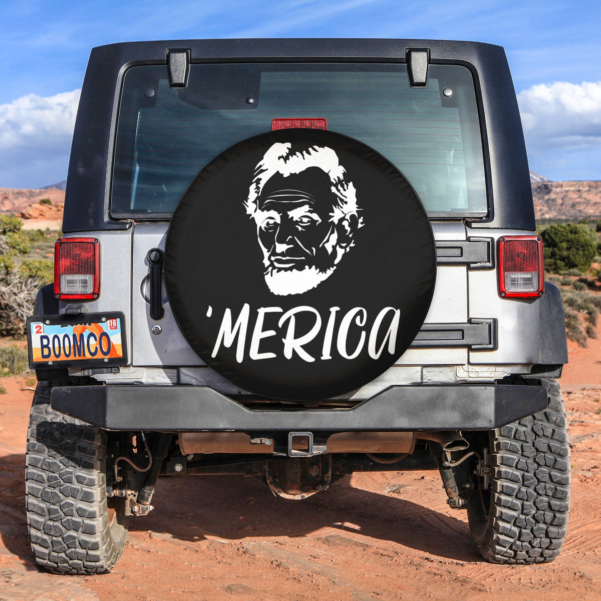 4th Of July Tire Covers - US Independence Day 'Merica Abraham Lincoln Spare Tire Cover NO.101 LT8 - Wonder Print Shop
