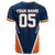 Custom 2025 Champions Navy Orange T Shirt | Wonder Print Shop