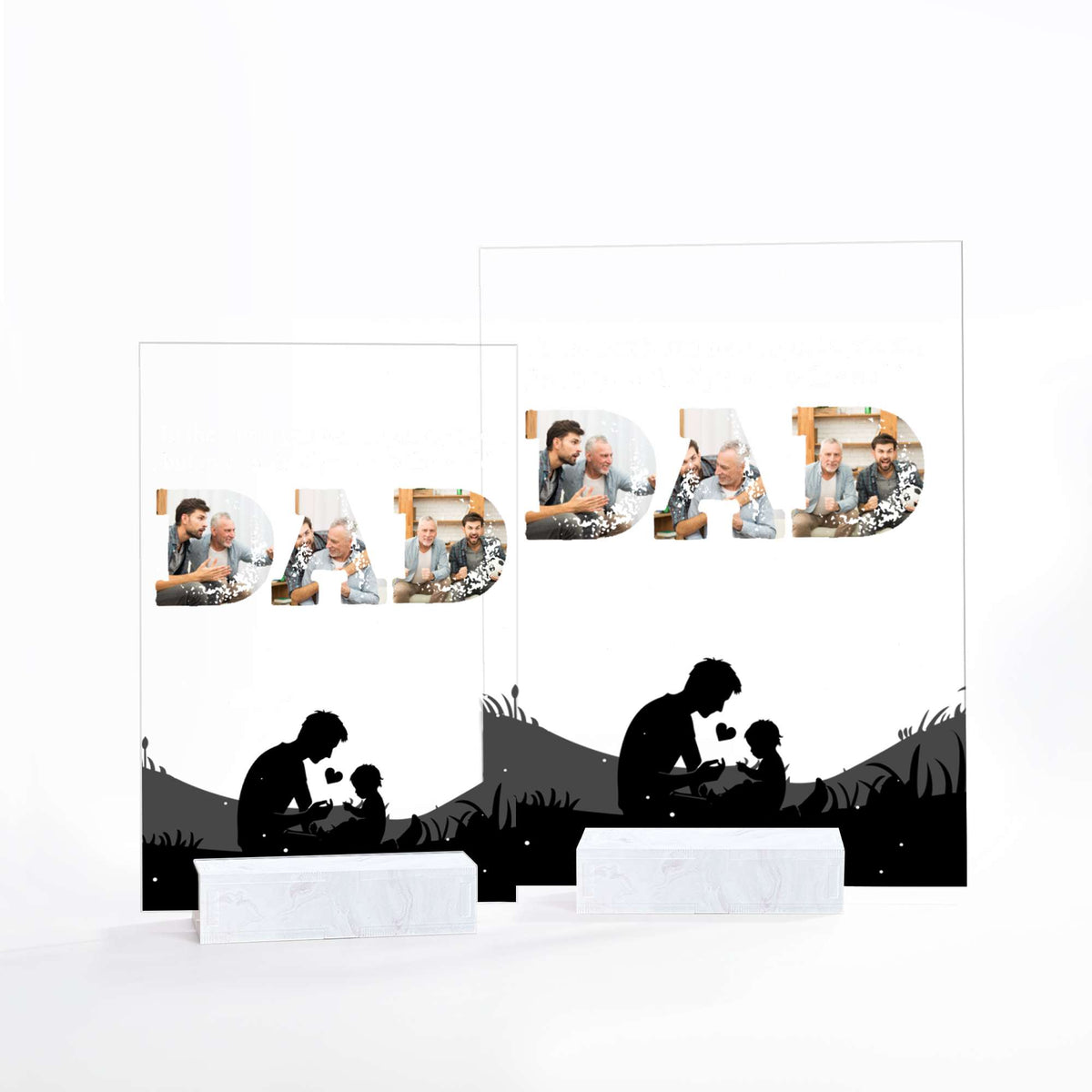 Custom Photo Father's Day Acrylic Plaque I Love You Dad | Wonder Print Shop