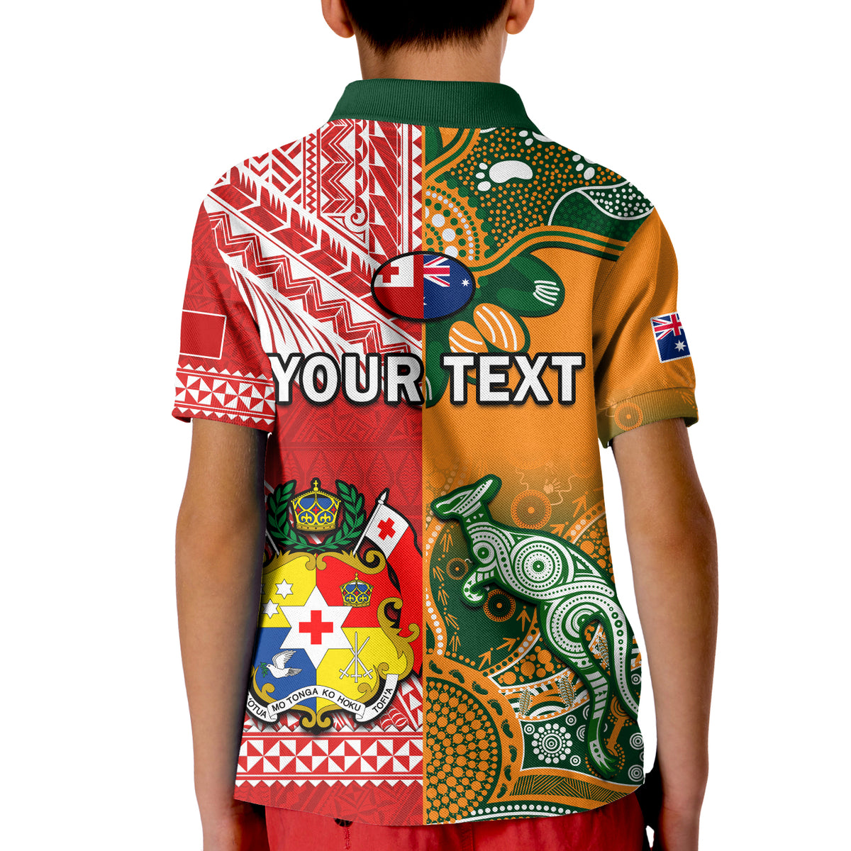 Custom Mate Maa Tonga Wallabies Rugby Polo Shirt Polynesian Mix Aboriginal - Wonder Print Shop