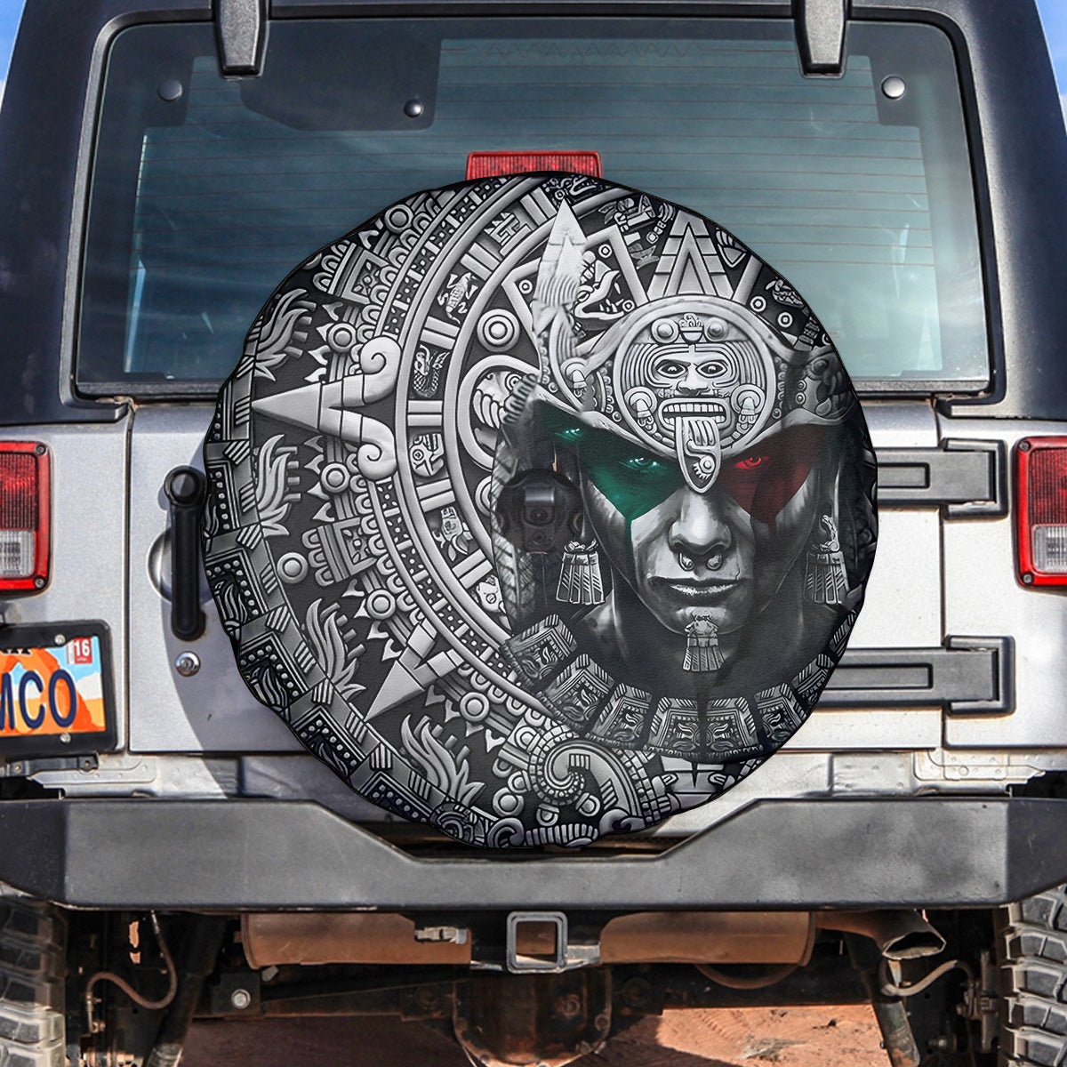 Mexico Spare Tire Cover - Aztec Warriors LT13 - Wonder Print Shop